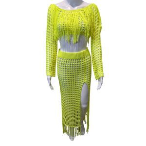 NWOT Brazilian Crochet Fringe Beach Cover Up‎